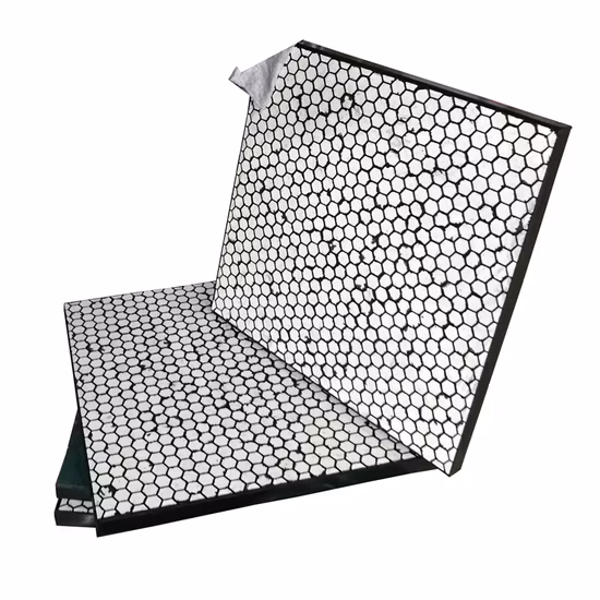 Hopper Chute Rubber Backed Ceramic Tiles Rubber Wear Lining Plate