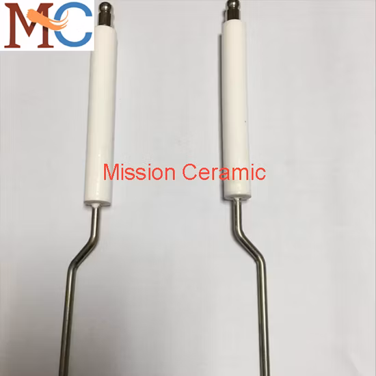 High Voltage Ceramic Ignition Electrode Glazed Alumina/Steatite Part